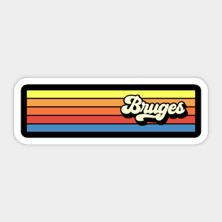 Bruges Belgium Retro Vintage Aesthetic Sticker